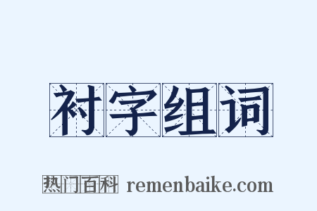 衬字组词是什么意思的图片